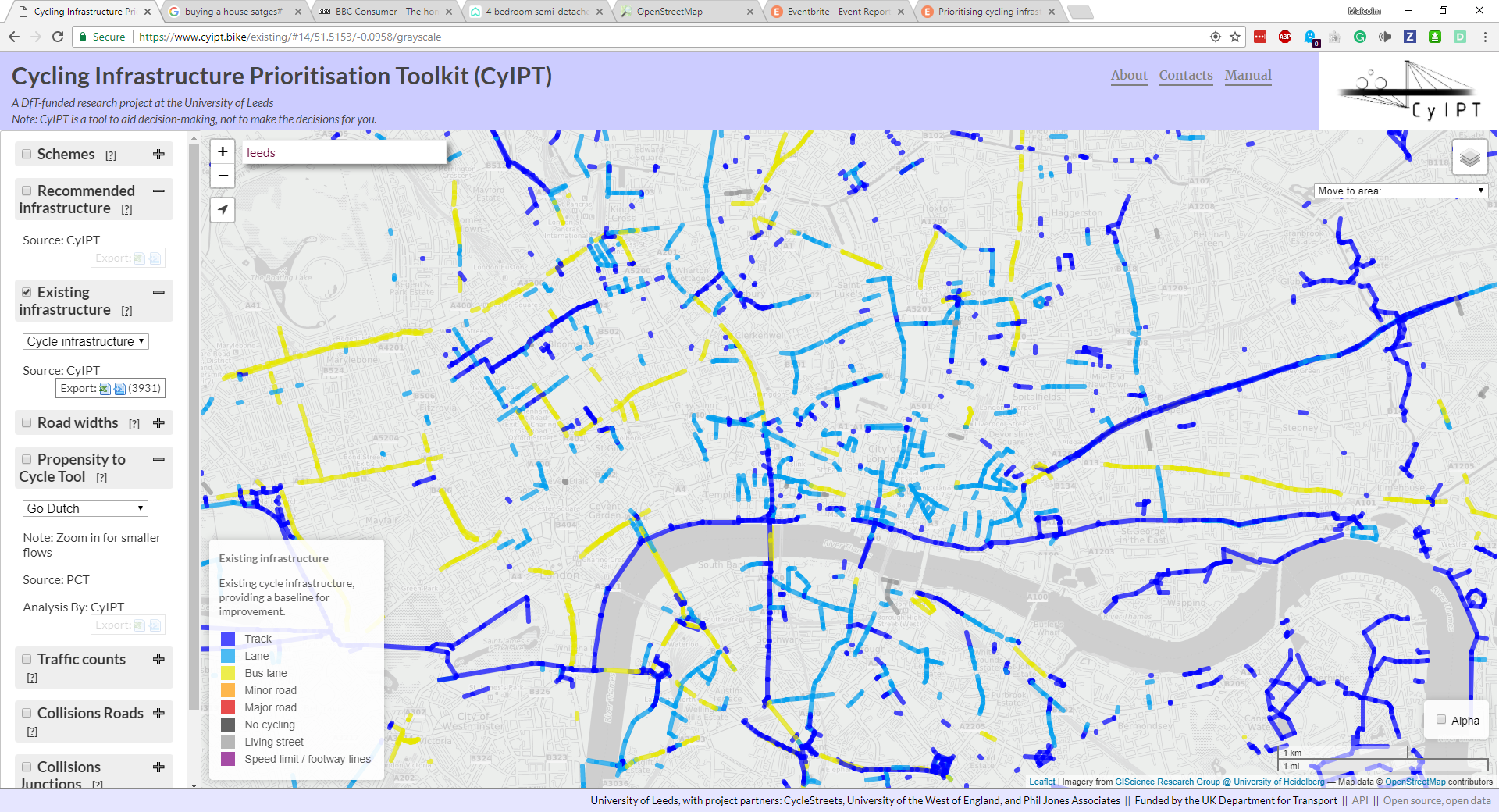 The 'Cycle infrastructure' mode in the Existing infrastructure layer.